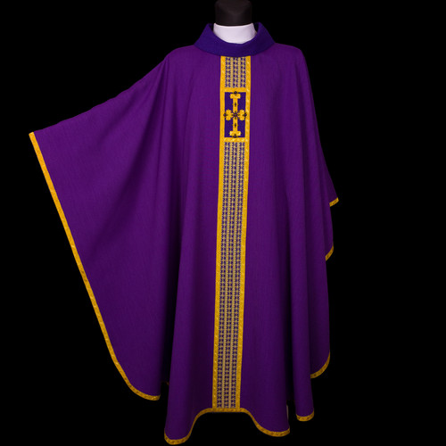 Chasuble étole violettes - et,