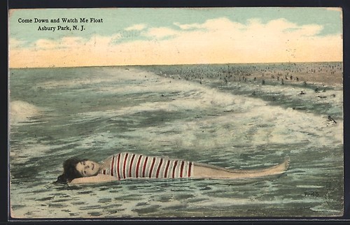 Carte postale femme maillot - carte, en