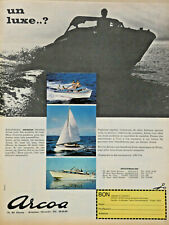 PUBLICITÉ DE PRESSE 1963 VEDETTES RAPIDE ARCOA TRANEURS DE SKIS BATEAUX MIXTES