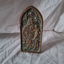 Bronze vierge religieux de max le verrier signé