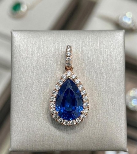 Pendentif saphir bleu - , en