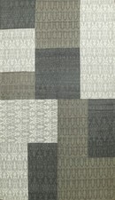 Moderne Treillage Contemporain Tapis Indien Gris Oriental Touffeté à la Main