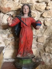 statue bois enfant jesus 70cm polychrome de prague