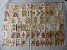 JEU de Cartes ancien Aluette Charles DIEUDONNE & Cie ANGER 77 cartes XIX ème