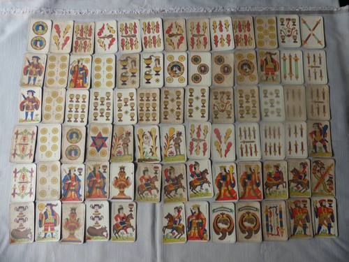 Jeu cartes ancien aluette - cartes,