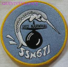 PUS245 - US NAVY USS NARWHAL SSN-671 PATCH SOUS-MARIN NUCLEAIRE