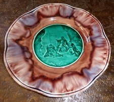 Assiette faïence de Rubelles orientalisme guerriers arabes XIXe