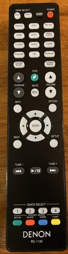 Denon 1192 remote - rc-1192, control