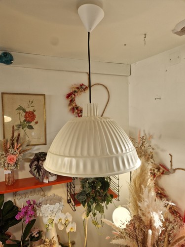 Cloche lampe suspension - lampe, blanc