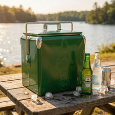 Heineken 13L/14Qt Metal Cooler