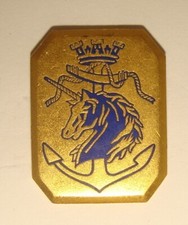 Insigne émail COMPAGNIE des MESSAGERIES MARITIMES - Licorne Ancre - sans attache