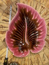 CÉRAMIQUE COUPE CENTRE DE TABLE CORBEILLE A FRUITS VALLAURIS FORME DE FEUILLE