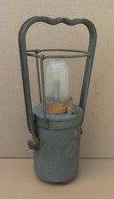 Ancienne lampe LANTERNE TEMPETE FANAL de CHANTIER vintage déco industrielle