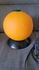 Ancienne Lampe À Poser Globe Orange En Verre Belmonte LDA Vintage 