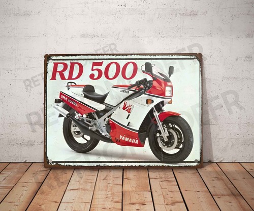 Plaque métal vintage yamaha - vintage,