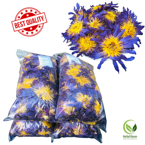 Fleur lotus bleue séchée - fleur,
