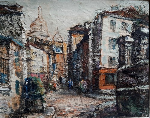 Tableau ancien huile paris - ancien,