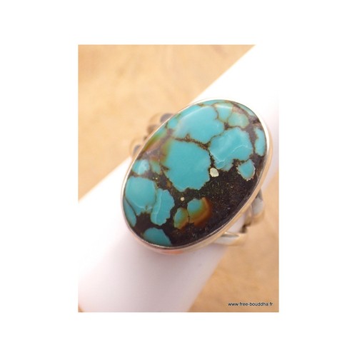 Bague turquoise tibet deux - du,