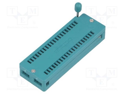 Socle dip pin zif - dip, 15,24mm