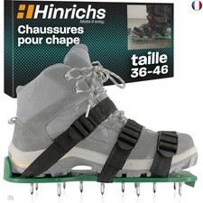 Hinrichs Chape Chaussures - Aerateur Pelouse - 2x Chaussure a Clou Ragreage
