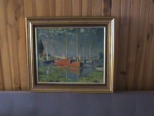 reproduction tableau claude monet,très bon état,avec cadre long 50 cm larg 39