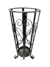 Porte-Parapluie En Fer Noir Argent Pour L'Entrée Conteneur Également Porte-Vases