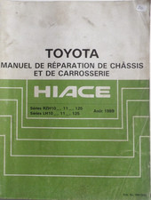 Manuel d'atelier TOYOTA HIACE chassis et de carrosserie de 08.1989