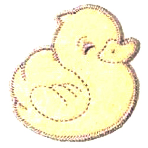 Sticker ecusson canard tissu - canard,
