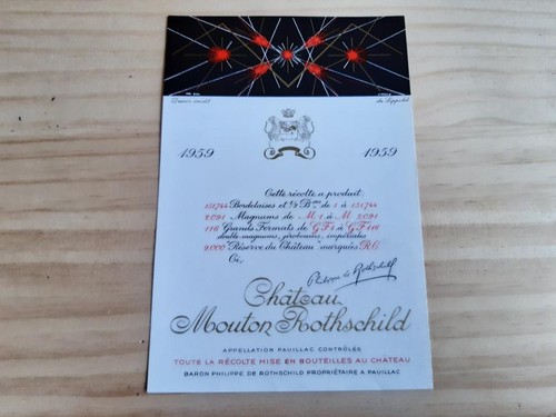 étiquette vin chateau - , mouton