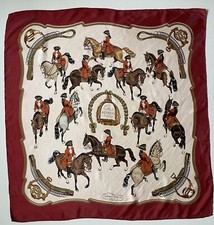 Carré en soie HERMES "Reprise" par Philippe Ledoux 1ère édition 1970