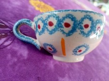 Mini Tasse Dinette ancienne Faience Henriot Quimper Décor Bleu