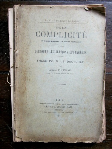 Complicité faculté de - la, complicité,