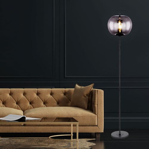 Lampadaire verre fumé - fumé, à