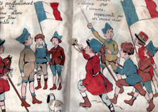 ancien r de Nézière Jouons aux Soldat Livre Toile en tissu enfant toto mimi lulu