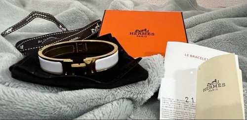 Hermes logo bracelet white - h,