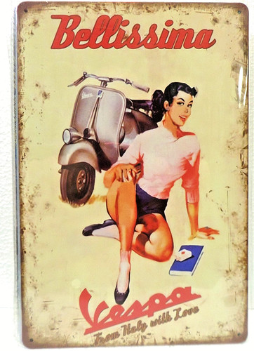 Plaque metal vintage deco - metal,