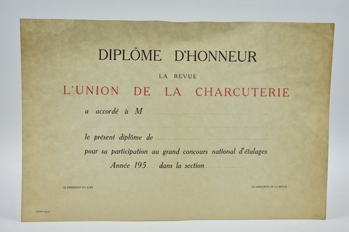 Gravure xxe siècle - siècle, diplôme