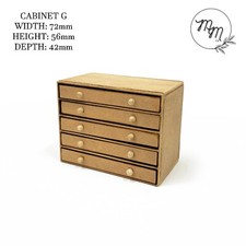 Fait Main Miniature Maison de Poupées Cinq Tiroir Kit de Bricolage