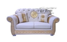 Canapé 2 Places Réseau Et Matelas Chesterfield Moderne Dea Medusa Faux Ou