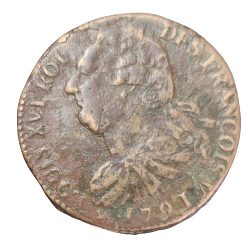 Louis xvi sols - xvi, 1791