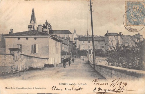Cpa poncin l entree - poncin, l'entree
