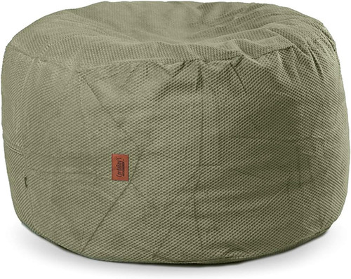 Moss chenille bean bag pouf - bean,