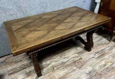 Immense table a allonges style renaissance en chêne vers 1900 / 300 cm