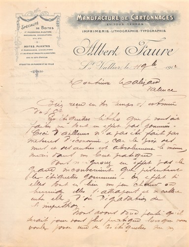 1912 cartonnages albert faure - cartonnages,