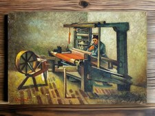 Tableau huile toile d'artiste Vincent Van Gogh signé estampillé main fait mai...