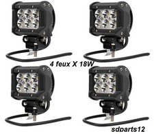 4X 12V 24V 18W LED FEUX DE