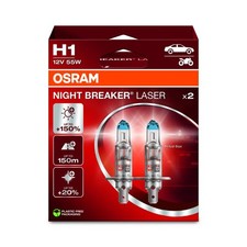 2 ampoules phare auto NIGHT BREAKER LASER H1 - Osram - Halogène 12V 64150NL-2HB
