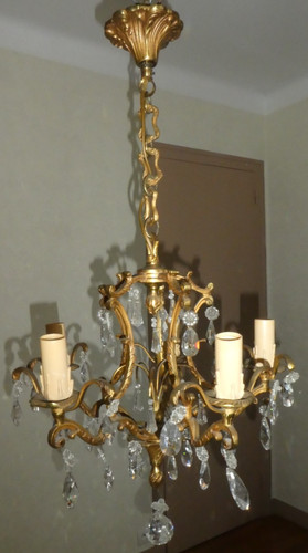 Lustre pampilles cristal - lustre,