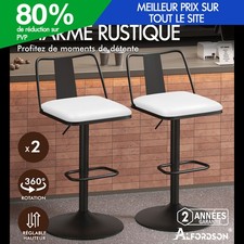 ALFORDSON 2 Tabourets de Bar