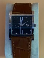 Montre Mercedes Benz Acier Inox Homme Bracelet cuir neuve Mouvement Quartz